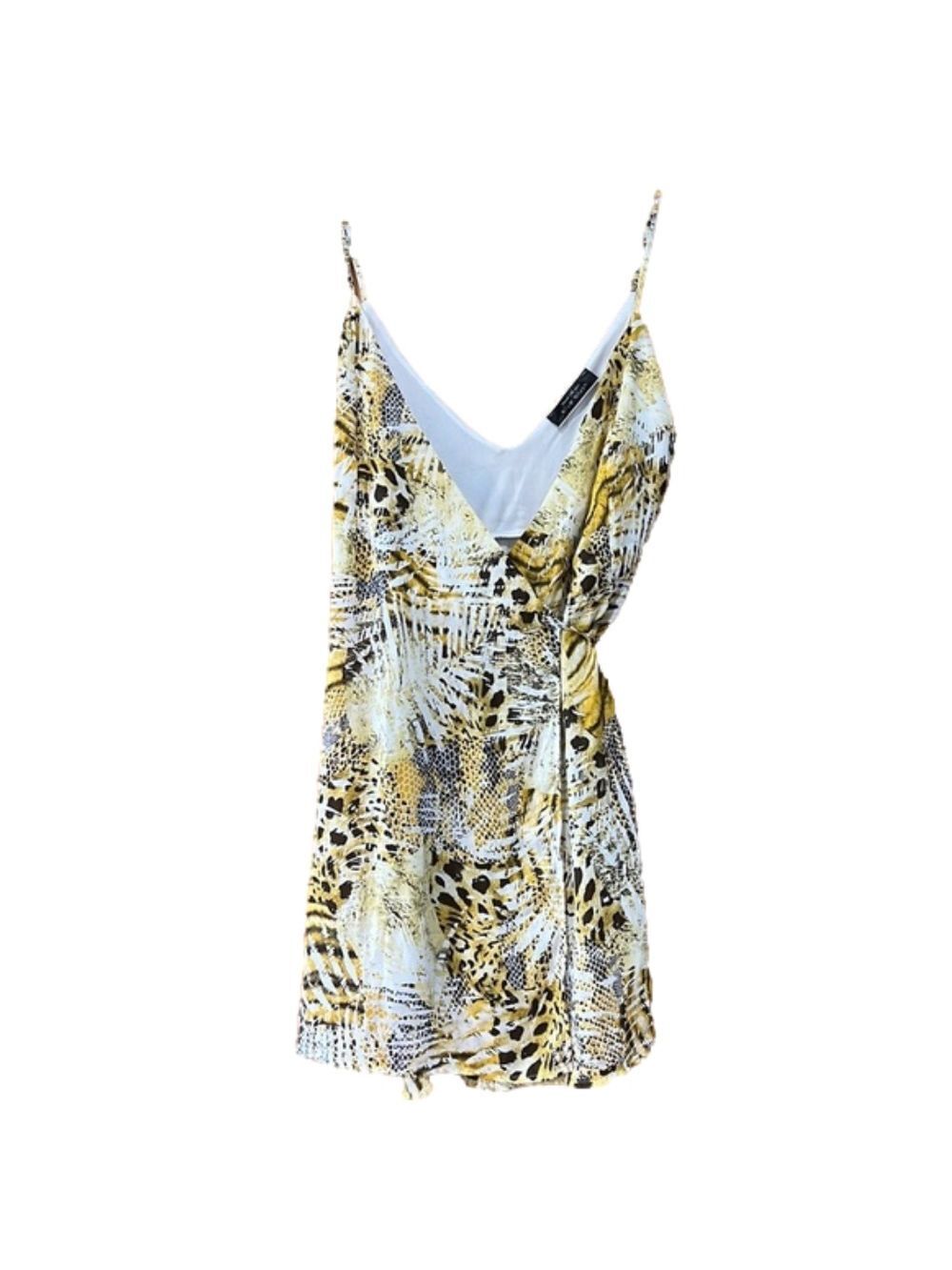 Blue Blush Animal Print Wrap Dress Women's Medium